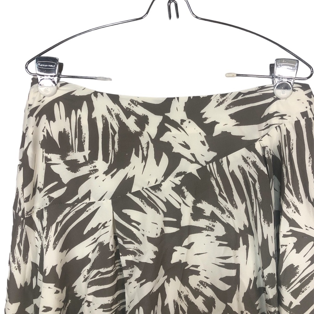 Vince Camuto women’s skirt taupe and cream high low asymmetrical feminine lined - Picture 4 of 7